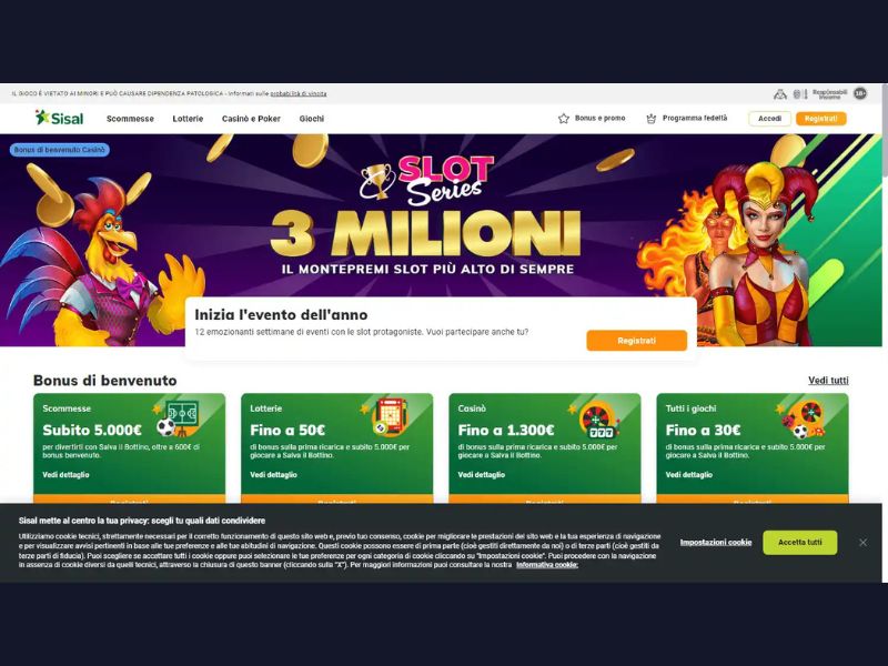 Applicazione Sisal per scommesse e giochi d'azzardo - Panoramica, funzionalità e download